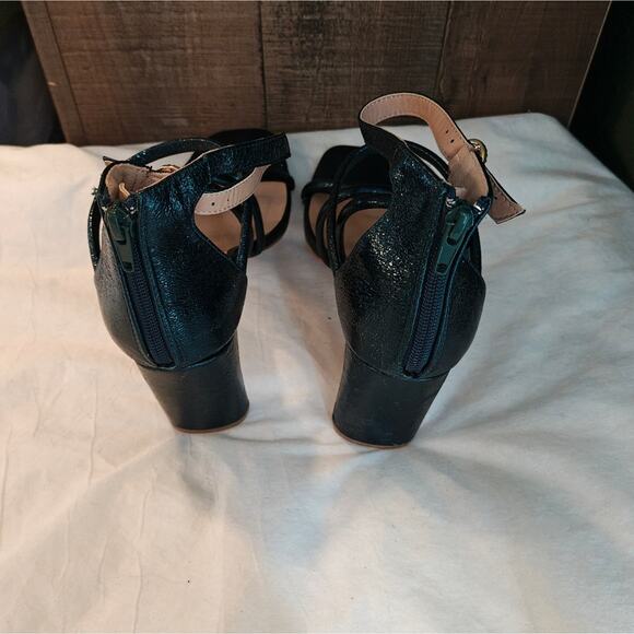 Bradshaw Caged Strappy Emerald Shimmer Green Heels 9 Sex in‎ the City Y2K - Picture 14 of 14